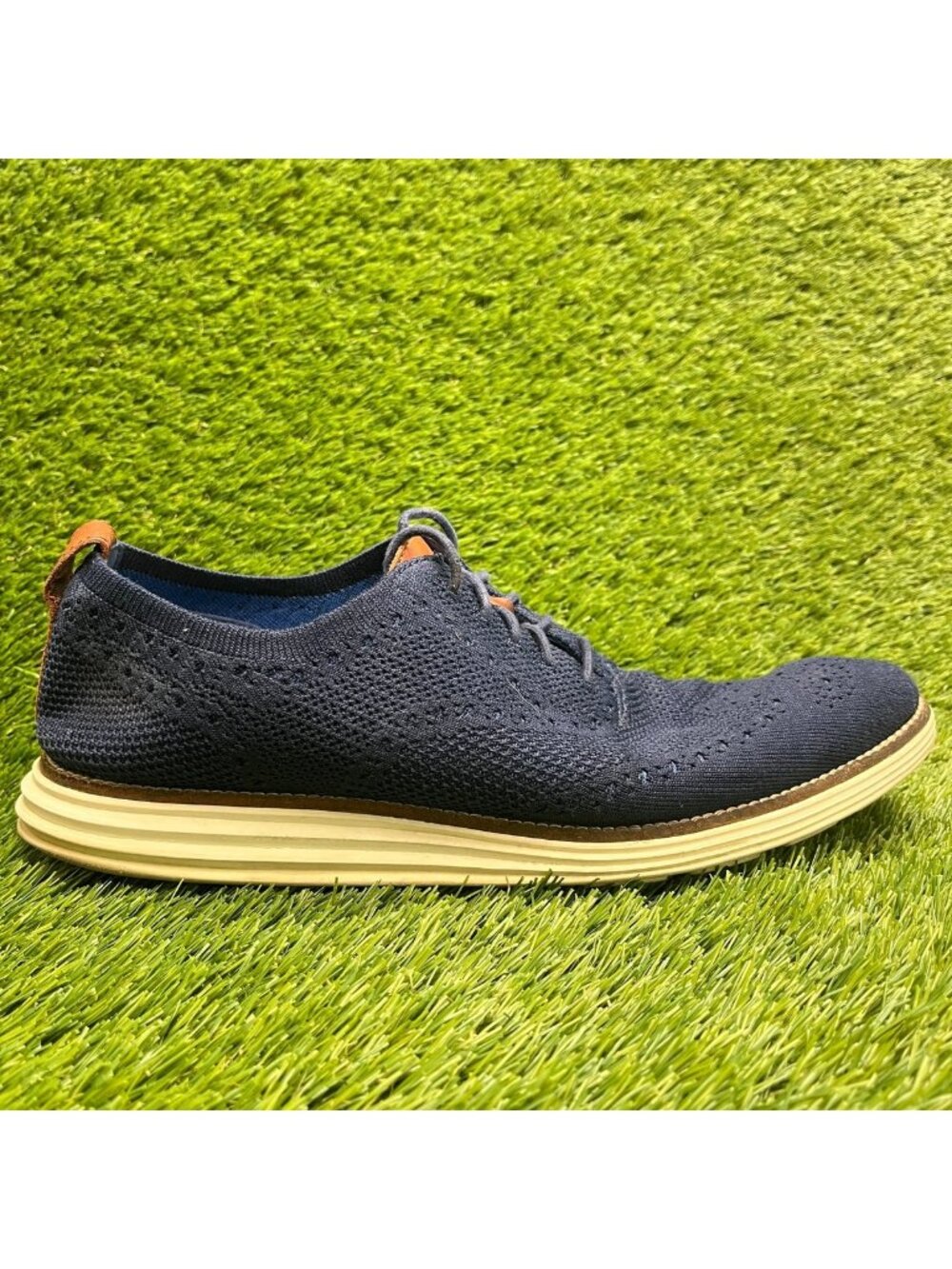 Cole Haan Original Grand Stitchlite Mens Size 11 Blue White Classic Oxford Shoes